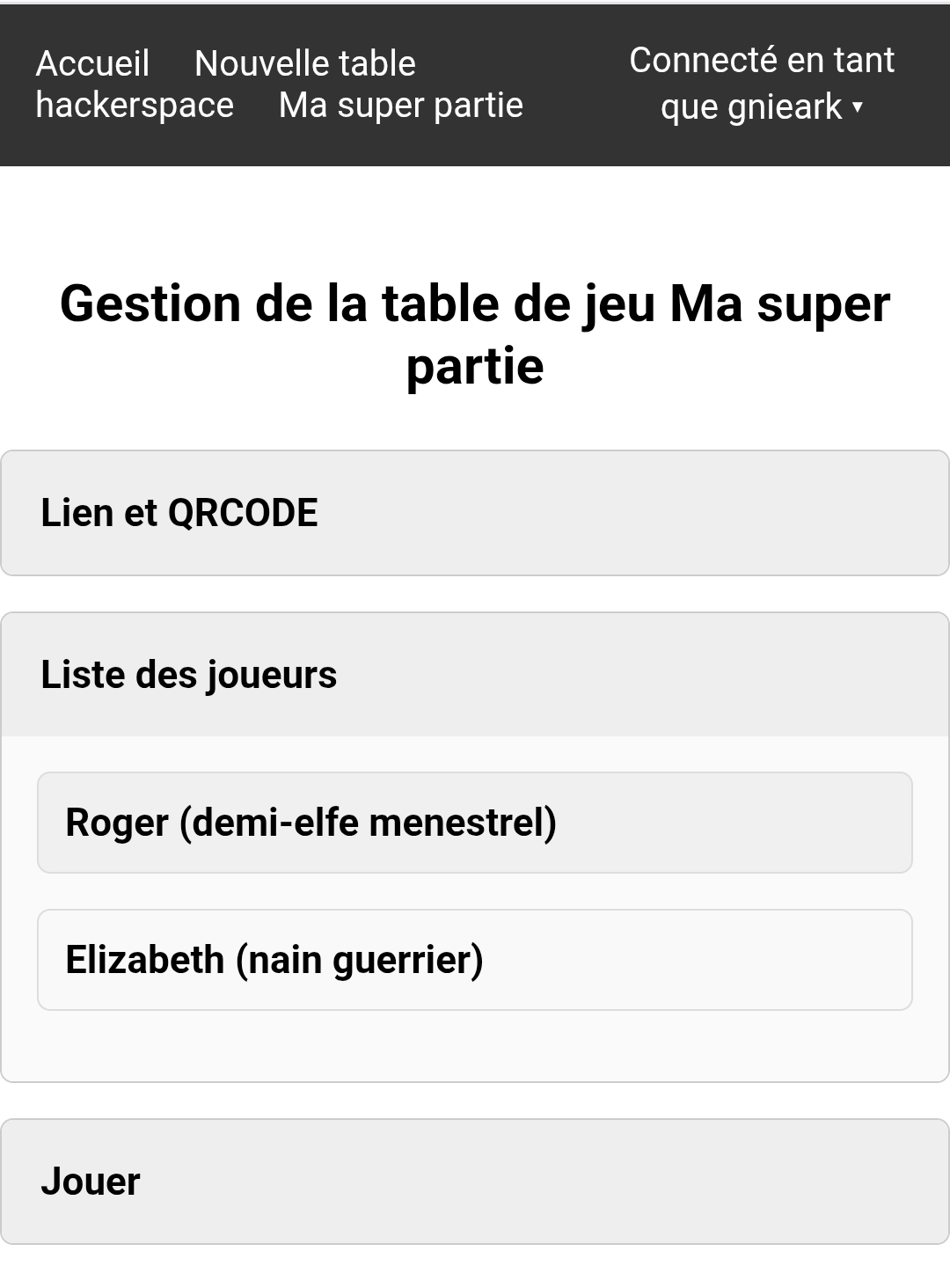 aperçu liste des joueurs